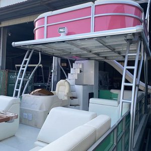 Bateau ponton à double pont en aluminium de 9,2 m avec une capacité de 18 passagers pour les excursions commerciales sur le lac et les services de <span class=keywords><strong>taxi</strong></span> fluvial - Product Image 4