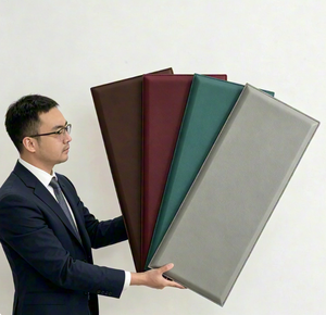 Custom Size Fireproof Eco-Friendly Fabric Wrapped Acoustic Panel High NRC Sound Absorption Wall Panel for Home Living Room Hotel - Product Image 2