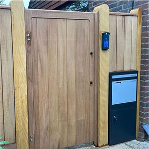 Grande boîte de dépôt personnalisée boîte aux lettres intelligente en bois montée dans le sol avec porte arrière étanche colis lettre courrier <span class=keywords><strong>postal</strong></span> - Product Image 5