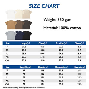 T-shirt blanc blanc uni T-shirt d'impression surdimensionné 100% coton personnalisé pour hommes - Product Image 4