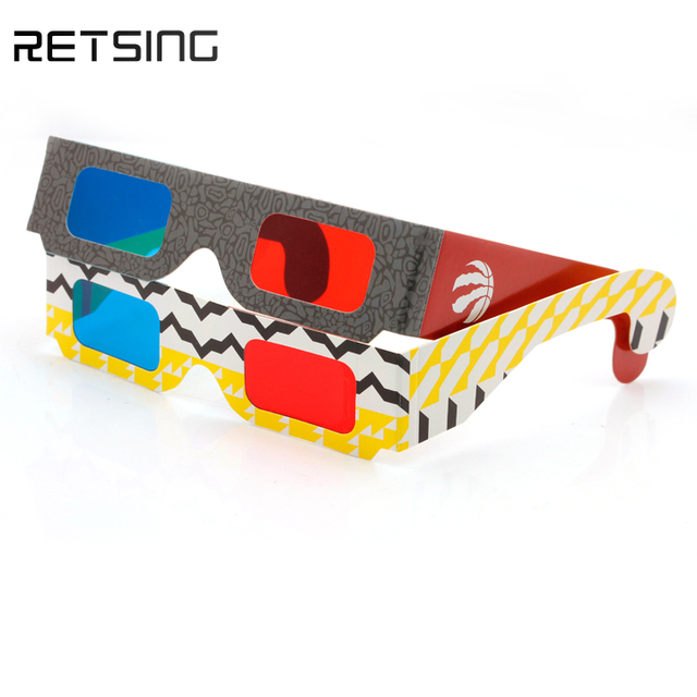 Recyclable Red Blue Paper 3D Glasses with Full-Color Custom Logo for Cinema & Event Screenings