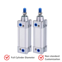 Cylindre pneumatique à double effet en alliage d'aluminium, tête de cylindre standard DNC