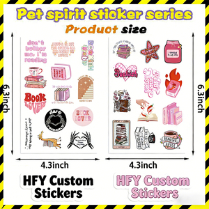 Pegatinas Personalizadas Estilo Literario Rosa, Diseños con Temática <span class=keywords><strong>de</strong></span> Lectura y <span class=keywords><strong>Amor</strong></span>, Decoración para Diario, Tarjetas, Fundas <span class=keywords><strong>de</strong></span> Teléfono, Venta al Por Mayor - Product Image 3