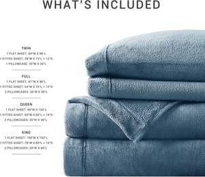 Juego <span class=keywords><strong>de</strong></span> Sábanas <span class=keywords><strong>de</strong></span> Felpa King, Color Sólido, Ropa <span class=keywords><strong>de</strong></span> Cama Cálida y Suave, Sábanas King Size, Bolsillo Ajustable para Colchones <span class=keywords><strong>de</strong></span> hasta 16 Pulgadas, Gris, 4 Piezas - Product Image 4