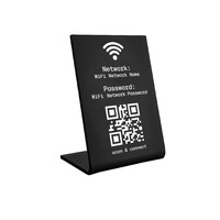 Panneaux en acrylique avec code QR, étiquettes de table personnalisées en acrylique avec code QR, signalétique commerciale en acrylique avec code QR, panneaux de menu de table en acrylique avec code QR