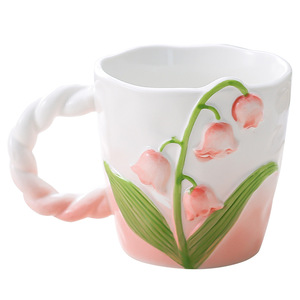 Bella tazza di ceramica gigli squisita ed elegante dello smalto <span class=keywords><strong>della</strong></span> tazza di acqua per <span class=keywords><strong>il</strong></span> regalo di affari del tè e del <span class=keywords><strong>caffè</strong></span> - Product Image 5