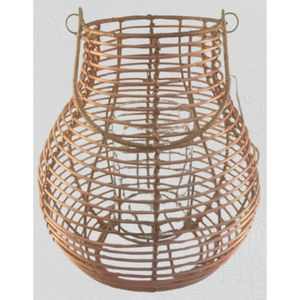 Farol decorativo vintage de hierro, ratán y vidrio para el hogar, precio de mayoreo, colección de la mejor calidad - Product Image 1