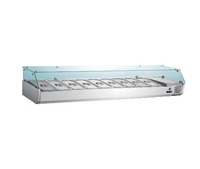 Réfrigérateur gelato en acier inoxydable, congélateur de poitrine horizontal Table de travail vitrine réfrigérateur