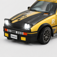 Voiture de course télécommandée 2,4G en alliage à l'échelle 1:64, mini 4x4, avec éclairage LED et réglage de deux vitesses, jouet pour enfants, cadeau, voiture RC de drift
