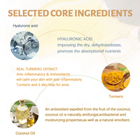 Ensemble de Soins Corporels au Curcuma en Gros, Lotion Hydratante Anti-Âge et Éclaircissante à l'Acide Hyaluronique et Vitamine C, Écologique, Végan pour Toutes les Peaux