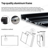 Écran de projection blanc tissé acoustiquement transparent de 160 pouces avec cadre fixe acoustique 4K 8K 7mm pour Home cinéma