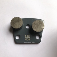 9mm 3 Trous Terrazzo Diamant Magnétique Meulage Chaussures avec Double Bouton