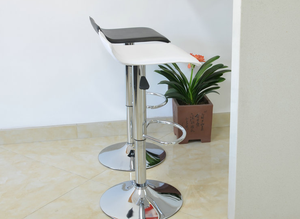 <span class=keywords><strong>Tabouret</strong></span> de <span class=keywords><strong>Bar</strong></span> contemporain en vinyle, <span class=keywords><strong>tabouret</strong></span> de <span class=keywords><strong>Bar</strong></span> incurvé, pivotant et réglable, avec Base chromée, de haute qualité - Product Image 6
