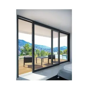 Cbmmart cadre en aluminium villa moderne piste de rupture thermique double verre portes coulissantes en aluminium