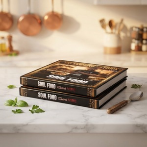 Livre de cuisine personnalisé de haute qualité, couverture rigide, pour chef, <span class=keywords><strong>formation</strong></span> en restaurant, impression offset couleur, pages laminées - Product Image 1