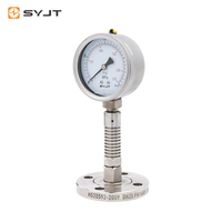 Manomètre numérique à flange SY YB en acier inoxydable, personnalisé avec logo, rempli de liquide, précision 1,0 %, 0,1-60 Mpa, garantie 1 an