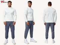 Veste décontractée sportive respirante pour homme, col montant, fermeture éclair, en polyester à séchage rapide, idéale pour la course en extérieur