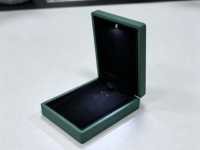 Boîte à bijoux suspendue LED vert foncé, étui cadeau lumineux pour collier, emballage personnalisé avec logo