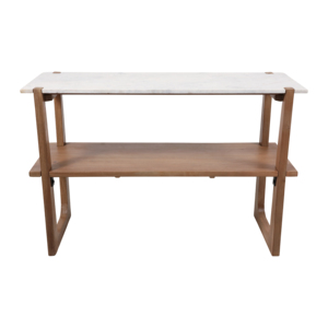 Consolle Rettangolare con Ripiano Aperto per Ingresso, Divano, Esposizione, Decorazione Laterale Stretta - Product Image 4