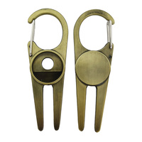 Outil de réparation de divot en aluminium de golf personnalisé en vrac avec jeu de marqueurs de balle pour les cadeaux de club