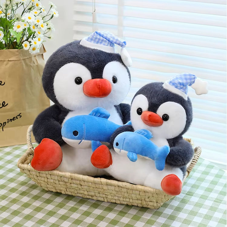 penguin Papa Stuffed Toy Pillow penguin Doll 10cm Animation Bear Stuffed  Toy Filling Wholesale Plush Toy