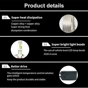 Faros <span class=keywords><strong>LED</strong></span> K3 Extreme Weather sin Ventilador de 52W 5200Lm 6500K 12-24V 9005 para Vehículos Todoterreno <span class=keywords><strong>4x4</strong></span> y Flotas de Expedición - Product Image 4
