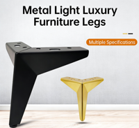 Pieds de support de canapé contemporains en acier inoxydable sur mesure pour usine OEM, accessoires de mobilier de salon, dorés, installation facile