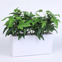Fondo de Pared Artificial con Plantas, Decoración Navideña de Plástico, Bonsái Moderno en Maceta, Ecológico y de Alta Simulación