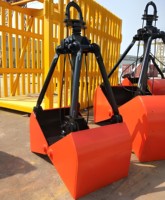 Penjepit Hidrolik Putar untuk Excavator 3.2 Ton, Penjepit Kayu, Penjepit Clamshell, Bucket dengan Motor