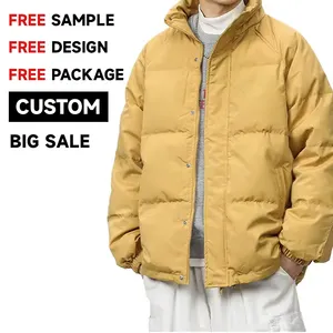 야외 폭격기 재킷 따뜻한 남성 다운 코트 사용자 정의 로고 나일론 겨울 퍼 재킷 남성용