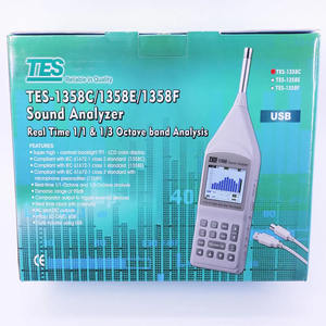 TES-1358C ses analizörü gerçek Time1/ 1 & 1/3 oktav bant analizi desibel metre gürültü ölçer ses seviyesi ölçer aralığı 30-30- - Product Image 6