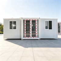 Maison conteneur modulaire préfabriquée Shinestone à double aile, extensible et de taille personnalisée, unité de vie étanche et portable, mini-maison