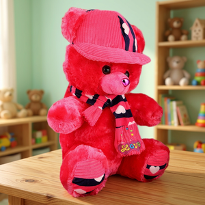 ตุ๊กตาหมีเชส เวลู วัสดุขนสัตว์ สีชมพู ของขวัญสุดน่ารัก - Product Image 3