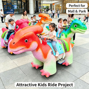 Coche eléctrico de dinosaurio para niños, equipo de entretenimiento animatrónico para parques temáticos - Product Image 5