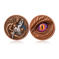 Pièce de collection en cuivre fin 3D de 5 oz, motif mythologique, couleur UV, pour artisanat et souvenirs
