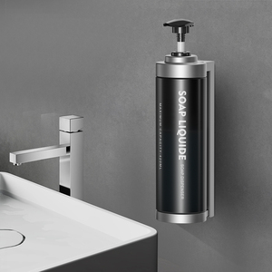 Dispenser di Sapone da Parete Personalizzato OEM con Logo per Hotel, Porta Flacone per Shampoo e Gel <span class=keywords><strong>Doccia</strong></span>, Accessori per Bagno - Product Image 1