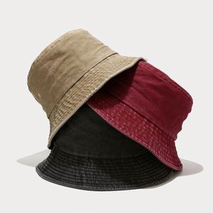 Chapeau Bob Rétro en Coton Délavé Couleur Unie Respirant pour Hommes et Femmes, Idéal pour la Pêche et les Activités de Plein Air - Grande Vente - Product Image 2