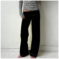 Pantalon de survêtement droit ample taille mi-haute élastique respirant pour femme, color block, longueur intégrale, printemps, décontracté, quotidien, entraînement, yoga