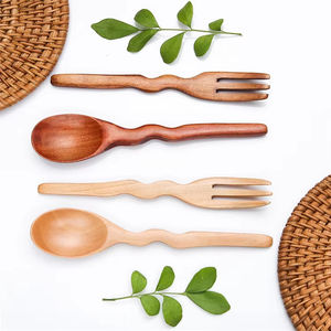 ชุดช้อนส้อมมีดช้อนไม้สำหรับเค้กแบบหยักสุดสร้างสรรค์ชุดช้อนส้อมออกแบบโลโก้ได้ตามต้องการ - Product Image 4