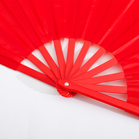Éventail de Kung Fu en plastique couleur unie 33 cm, éventail pliant incassable en plastique pour la danse, le Tai Chi et le Wushu