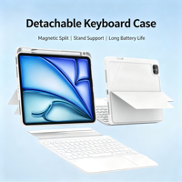 Casing iPad dengan Touchpad, Stand Tablet Lepas Pasang, Tombol Scissor Backlit 78-Key, Koneksi Nirkabel BT Multi Perangkat, Desain Tipis