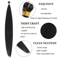 Cheveux à tresser pré-étirés de 28 pouces, 150g, directement de l'usine - Doux, sans nœuds, faciles à tresser, extensions de cheveux synthétiques en vrac