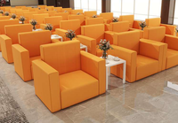 Chaise moderne commerciale de sofa de conférence de cuir véritable dans plusieurs couleurs pour l'usage d'hôtel et de villa