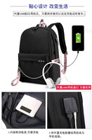 Sac à dos pour lycéennes avec câble pour écouteurs, sacs d'école pour lycéennes, sac à dos scolaire de haute qualité avec port de charge USB