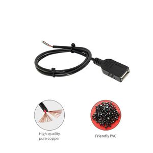 Câble <span class=keywords><strong>d</strong></span>'extension USB mâle vers femelle 4 cœurs, conducteur en cuivre nu 24+28AWG, double blindage, <span class=keywords><strong>charge</strong></span> rapide, transmission de données - Product Image 2