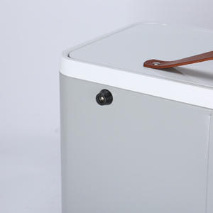 Caja de pan creativa transfronteriza cuadrada blanca y gris con tapa deslizante de plástico, recipiente de almacenamiento para cocina, repostería, tostadas y aperitivos - Product Image 1