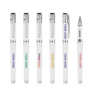 High-End Business Signature <b>White</b> Fashionable 0.5Mm Gel <b>Pen</b> With Custom Logo - Product Image 3