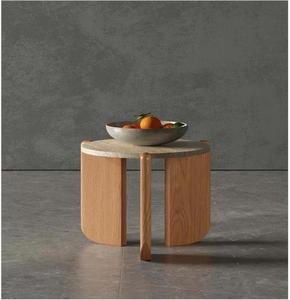 Bàn trà tròn mặt đá cẩm thạch cao cấp hiện đại cho phòng khách căn hộ - Product Image 4