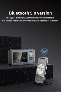 4.3" LCD Multi-Band Portable Radio Speaker, <b>Rechargeable</b> Emergency Radio with MP3 Player & <b>Flashlight</b> - Product Image 2