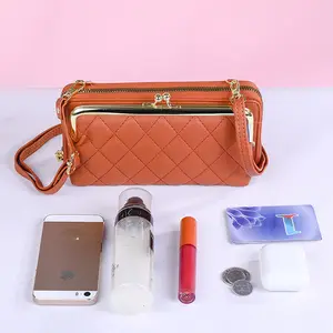 Cartera cruzada pequeña para mujer, cartera con ranuras para tarjetas de crédito, bolso para teléfono móvil